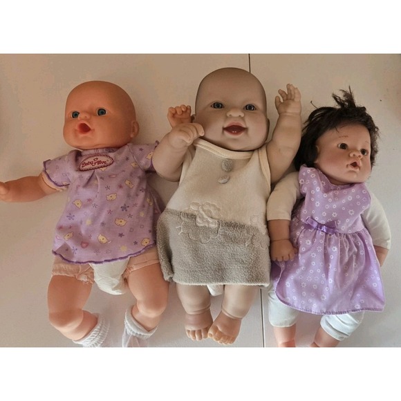 JC Toys Other - Lot‎ of 3 Baby Dolls • Baby Alive Hasbro • Berenguer / JC Toys Realistic Baby...
